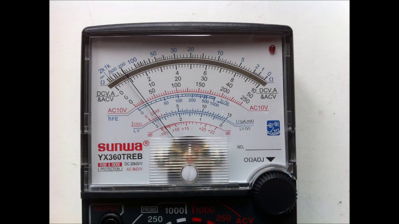 how to use an analog multimeter